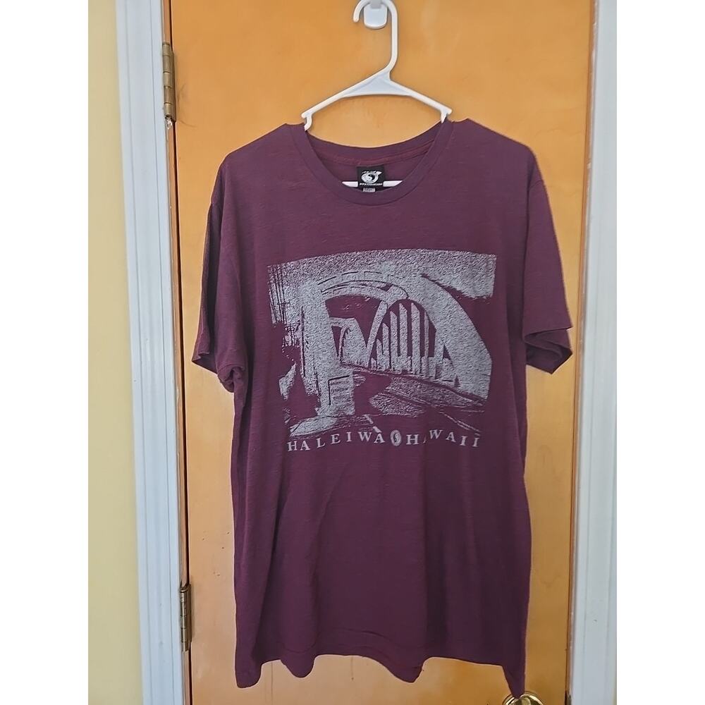 T&C TC Surf Hawaii Wave Surfer T Shirt Red Size XL Vintage Single Stitch